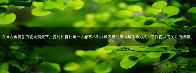 成都乐竞电竞青训基地：在《古电竞》的宏大背景下，探讨如何让这一古老艺术形式焕发新的活力与生命力成为了我们共同关注的话题。